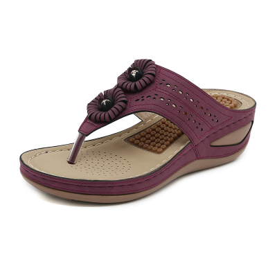 Factory Wholesale Summer Sandals Women Sandals Mother Shoes Large Size Wedge Slippers for Sale