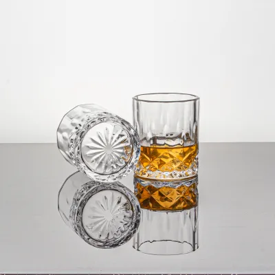 Hot Sale 320 ML European-style Lead Free Diamond Crystal Whisky Glasses Drinking Glasses