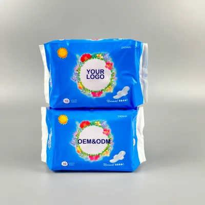 Super Absorbent Bamboo Fiber Extra Care Natural Lady Negative Ion Sanitary Napkin for Female Use