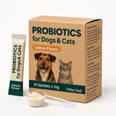 Pet Probiotics for Dogs Custom Brand Logo Digestive Dog Supplement Relieves Flatulence Bloating Balanced Pet Probiotics