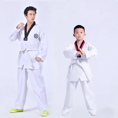 Taekwondo Training Uniform Dao Fu Printed Embroidery Polyester Unisex Wholesale Made in China