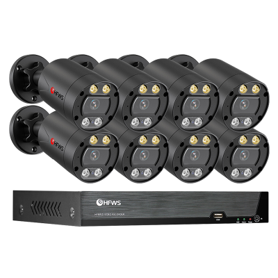 Outdoor Night Vision Surveillance 4k 8ch Security Camera System 8mp Cctv Kit Surveillance Security Camera System