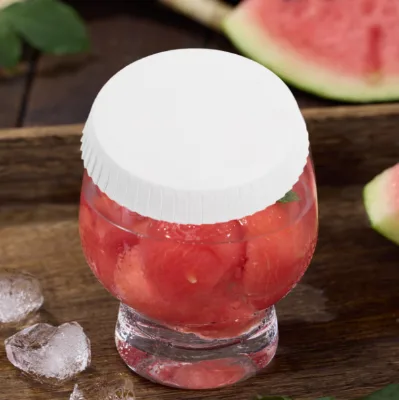 2.95 Inch Diameter Double Wall Biodegradable Craft Paper Cup Lids White 200/Pack Custom Logo for Tequila Wine Carbonated Drinks