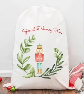 New Style Christmas Decoration Santa Sack Sublimation Blank Santa Sacks Christmas Customize Pattern Blank Bag