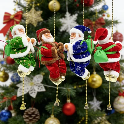 Plush Christmas Ornaments-Santa Claus with Electric Music & Lights Instantly Cranking up Festive Vibe & Holiday Ritual