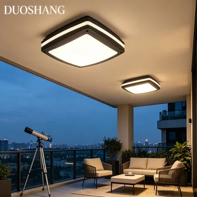IP65 Waterproof LED Ceiling Lamp 15W Aluminum and PC Cover 3500K Suitable for Balcony/Corridor/Bathroom/Garage 2-Year Warranty