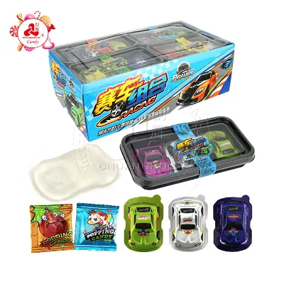 Cartoon Mini Racing Car Jelly Pudding with Popping Candy