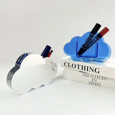 Colorful Cloud Shape Acrylic Vase Student Stationery Storage Pen Container Desktop Decorative Ornaments Decorative Bottles