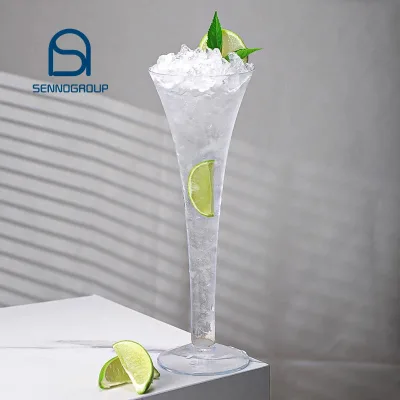 Stemless Cocktail Giant Martini Glass Stem Crystal V Shaped Big Champagne Flutes Jumbo Martini Glasses for Restaurant Party