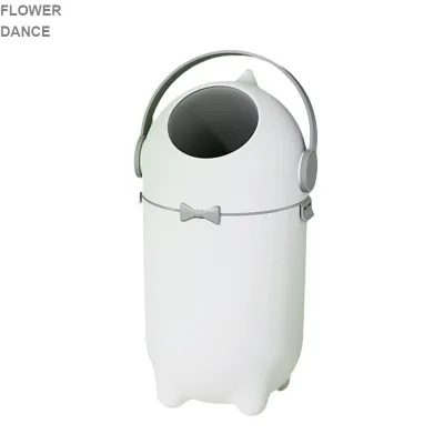 Eco-Friendly Open Top Rolling Cover Trash Can with Anti-Odor Odor-Proof Dispenser for Home Use and Baby Diapers