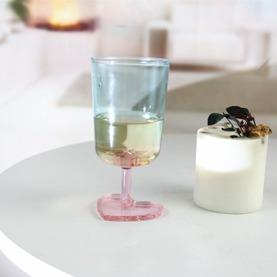 Personalized champagne Coupe Glass Colorful Heart-shaped champagne Glasses for Party