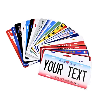 Custom FR DRAGON LZ Box Aluminum Glossy License Plate with 0.5mm/0.7mm/1mm Thickness for Car Auto Decoration