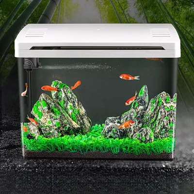 Super-clear acrylic fish tank for living room aquarium decoration. Non-refillable water aquarium for household use
