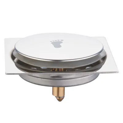 LIYUN LY-SS007 Stainless Steel Silver Square Bathroom Drain Cover with Anti-Corrosion & Easy Installation Modern Design Price