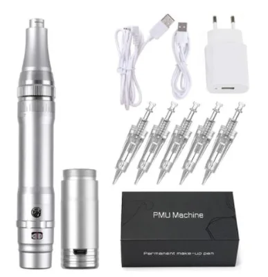 Wireless Permanent Makeup Machine Pen Gun Professional Kit Tattoo Power Supply Rotar Cartridges Needle Microblading Eyebrow