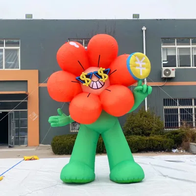 Aero 4m High Custom Giant Inflatable Rich Flower