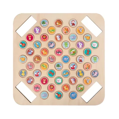 Hot Sales Montessori Wooden Intelligent Early Education Memory Chess Game Toys Wooden Board Game