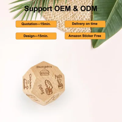 Customized Date Night Dice for Men and Women Stocking Stuffers with Wooden Food Selector Game for Couples Christmas Gift