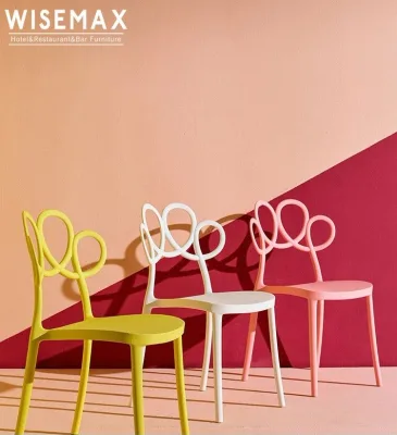 WISEMAX FURNITURE Ltaly Original Design Stackable Polypropylene Plastic Living Room Dining Chair Furniture for Wedding