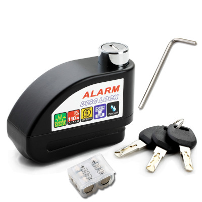 Waterproof Motorcycle Alarm Security Anti-theft Lock Moto Disc Brake Lock +Spare Battery