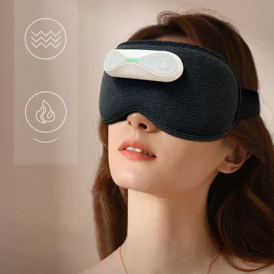 Wireless Electric Hand Held 3D Sleep Eye Mask with Heat Vibration 3 Modes Dark Circles Relief Detachable Controller