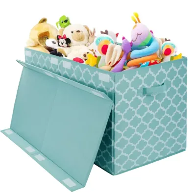 2025 High Quality Foldable Polyester and Plastic Storage Box for Home Use-Living Room Storage Organizer