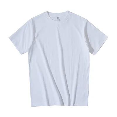190 GSM Interlock Bamboo Cotton T-Shirts Unisex Blank Design Custom Print and Embroidery Wholesale for Men and Women