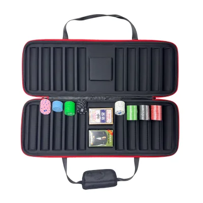 Professional Game Custom Eva Tray Casino 500 Chips Poker Case Bag
