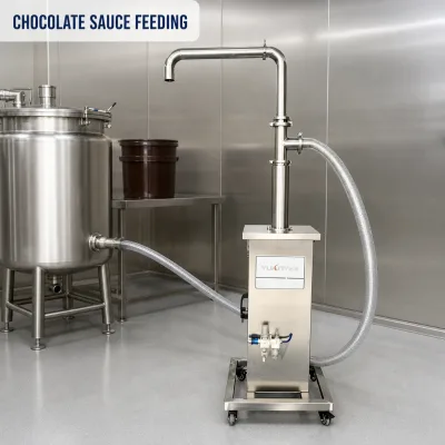 Factory Direct Pneumatic Paste and Liquid Feeding Machine 304 Stainless Steel Self Suction Feeder for Filling Machine Hopper