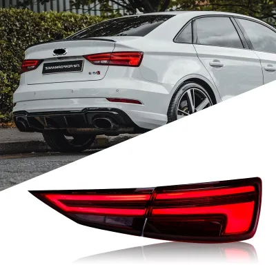 Upgrade Modified for Audi A3 2013-2019 Taillight LED Rear Lamp Turn Signal Light LED Taillamp Reversing Brake Light Assembly