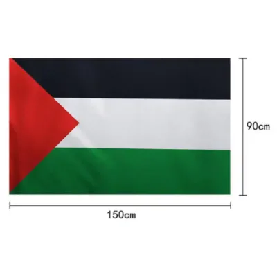 Custom 3*5ft Palestine Flag Black White Green Customized All National Banners Display Palestinian Flags Palestine Red Triangle