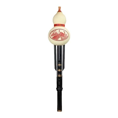 Wholesale Factory Single Tone Hulusi for Beginners, Natural Gourd Hulusi, Chinese Traditional Folk Wind Instrument