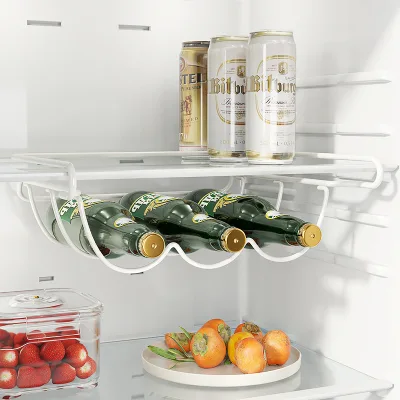 Custom Wholesale Iron Creative Refrigerator Storage Hanging Basket Multi-use No-Drilling Required Hook-style Model