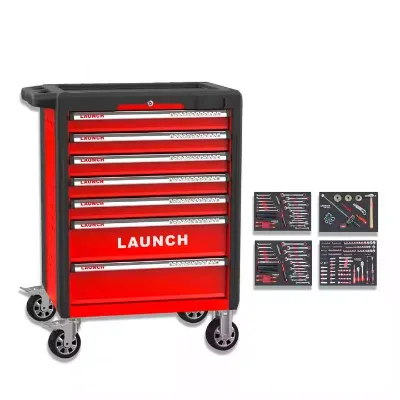 Original LAUNCH Mobile Tool Cabinets 338PCS Mechanics Tools Kit TTG-338 Car Disassembly Tool Sets