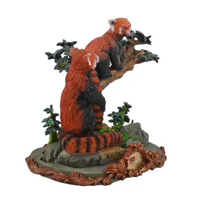 Polyresin/Resin Figurine with Stand Red Panda Pattern Polyresin Home Indoor Decoration