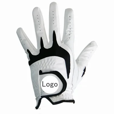Wholesale Golf Gloves with PU Material White Cabretta Golf Sport Gloves Male with Factory Price