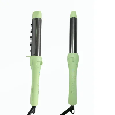 Electric Ceramic 5-Temperature LCD Display Retractable Comb Curling Iron 32mm Barrel Custom Logo Option for Commercial Household