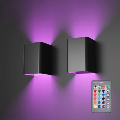 2024 Nordic Decor Aluminum Wandlamp Led RGB Light Wall-Mounted Indoor Lamp for Cross-border Living Room Staircase Bedroom