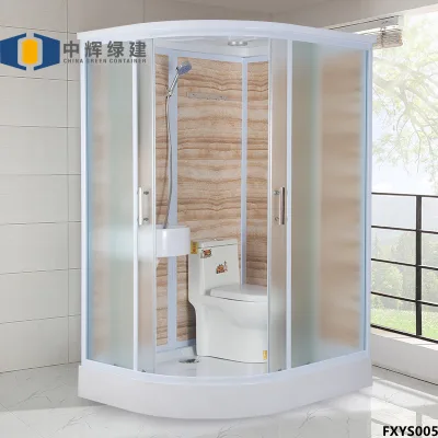CGCH Wholesale 140*110cm Tempered Glass Frameless Rectangular Waterproof Fiber Wallboard Bathroom Shower With Toilet