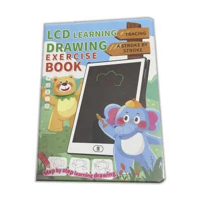 6/8.5/11 Inch LCD Color Screen Drawing Board for Kids Learning Exercise Book with 15/20 Cards and Writing Tablet