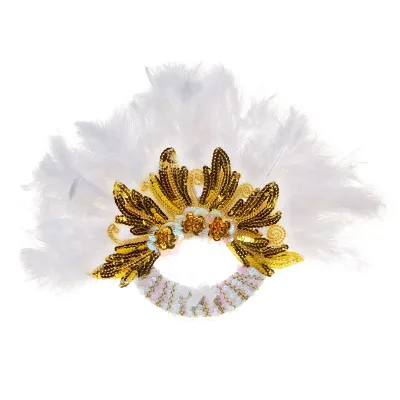 Decorative Dancing Feather Hand Fans Burlesque Feathers Fans
