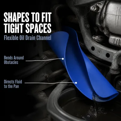 Industrial DIY OEM/ODM Car Flexible Aluminum NBR Rubber Oil Funnel for Engine Oil Brake Fluid Coolant-Draining Refilling Tool