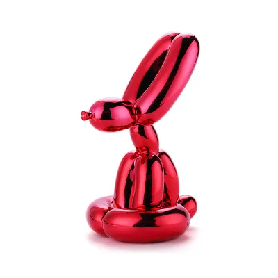 Super Price Customized Resin Electroplated Sitting Balloon Dog Ornaments Funny Cute Dog Sculpture for Home Decorations
