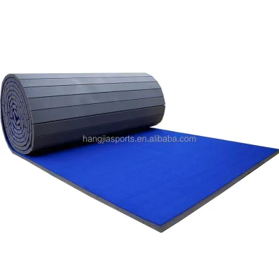 Wholesale Eco-Friendly Cheerleading Gymnastics Roll Mat School Use Unisex Thick Rolled up Spring Floor Mats