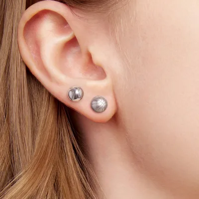 Fashion Personality Design 925 Silver Earrings Sports Style Rugby Baseball Basketball Women's Stud Earrings