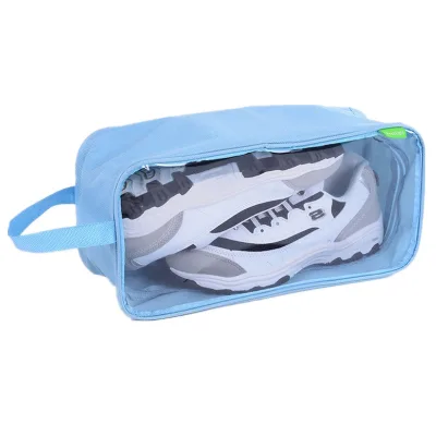 Direct Sale From Factory PVC Oxford Fabric Shoes Bag with Handle and Zipper Portable Sport Shoe Storage for Travel Recyclable