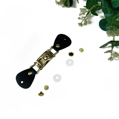 Metal Snap Buttons With Leather Cover DIY Bag Lock Clasps Coat Fasteners Windbreaker Overcoat for Clothes Outfit Matching