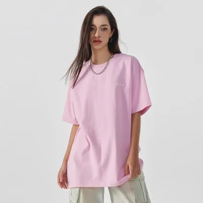 China Made Premium Oversized Cotton T Shirt for Women Factory Wholesale Supply Factory Price Solid Colors Tshirts