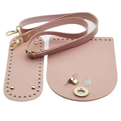 Charmkey Spring and Summer Leather Accessories Shoulder Strap Bag Bottom Bag Cover Three Pieces Diy Knitting Bag