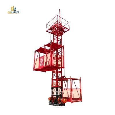 Sc100/100 Hard Tooth Surface Construction Hoist for Cargo Materials Lifter Platform Construction Elevators Quzhou